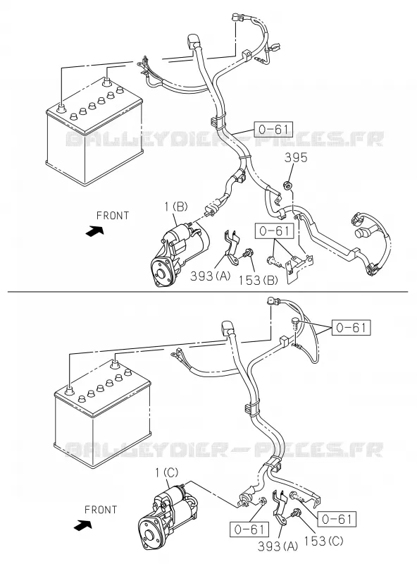 0-60 - Pièces de commande électrique moteur<br />[060A]BATTERY HARNESS BRACKET; 4JA1,4JK1,4JJ1 Isuzu PICK UP 2019 DMAX CREW CAB 4X4 LONG 3.0L 4JJ1-TCX (LS0)