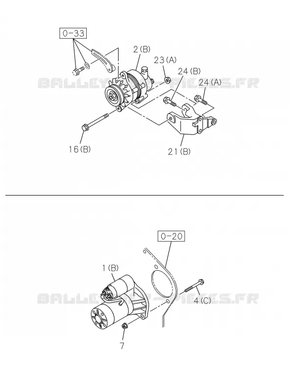 0-60 - Pièces de commande électrique moteur<br />[060A]STARTER AND GENERATOR; 4JA1 Isuzu PICK UP 2019 DMAX CREW CAB 4X4 LONG 3.0L 4JJ1-TCX (LS0)