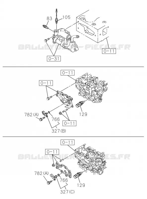 0-60 - Pièces de commande électrique moteur<br />[060A]THERMO SENSOR; 4JA1,4JK1,4JJ1 Isuzu PICK UP 2019 DMAX CREW CAB 4X4 LONG 3.0L 4JJ1-TCX (LS0)
