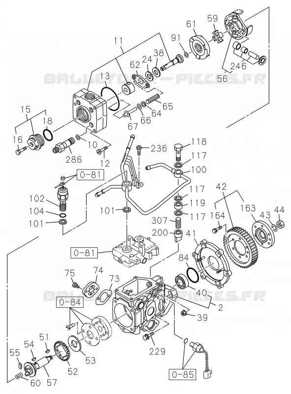 0-80 - Pompe d’injection<br />[080A]COMPONENT Isuzu PICK UP 2019 DMAX CREW CAB 4X4 LONG 3.0L 4JJ1-TCX (LS0)