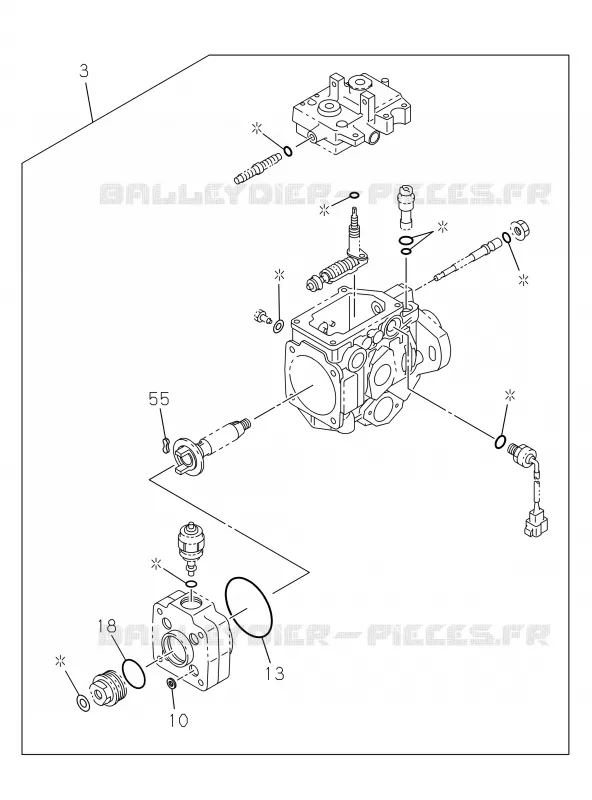 0-80 - Pompe d’injection<br />[080A]REPAIR KIT Isuzu PICK UP 2019 DMAX CREW CAB 4X4 LONG 3.0L 4JJ1-TCX (LS0)