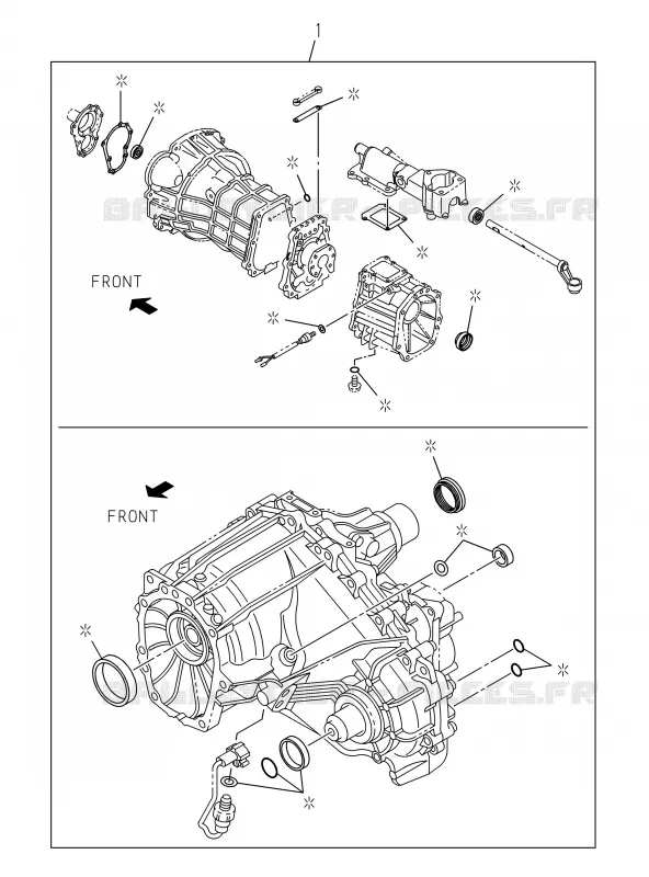 2-10 - Kit de réparation - Révision de boîte de vitesse transmission M/T<br />[210A]M/T MUA; 4X4 Isuzu PICK UP 2019 DMAX CREW CAB 4X4 LONG 3.0L 4JJ1-TCX (LS0)