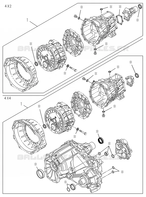 2-10 - Kit de réparation - Révision de boîte de vitesse transmission M/T<br />[210A]M/T MUX Isuzu PICK UP 2019 DMAX CREW CAB 4X4 LONG 3.0L 4JJ1-TCX (LS0)