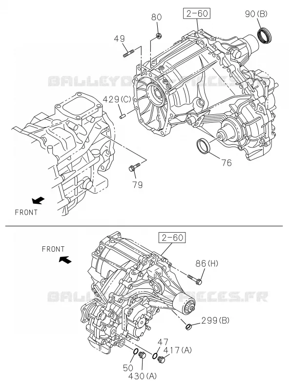 2-20A - Ensemble boîte de vitesses manuelle et carter M/T<br />[220A]4X4 Isuzu PICK UP 2019 DMAX CREW CAB 4X4 LONG 3.0L 4JJ1-TCX (LS0)
