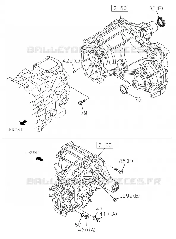 2-20B - Ensemble boîte de vitesses manuelle et carter A/T<br />[220B]A/T Isuzu PICK UP 2019 DMAX CREW CAB 4X4 LONG 3.0L 4JJ1-TCX (LS0)