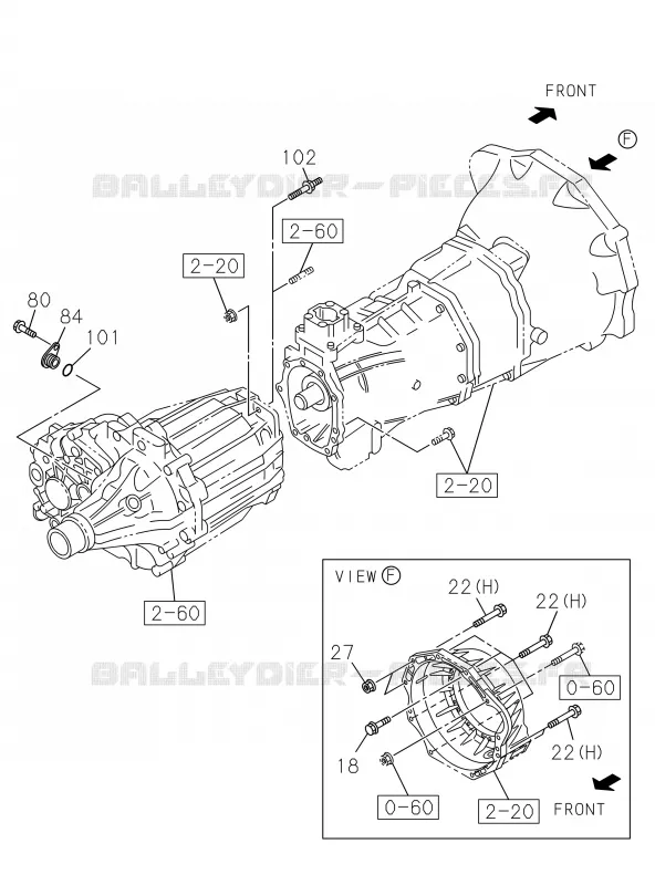 2-25 - PPignon menant compteur de vitesse<br />[225A]M/T AISIN Isuzu PICK UP 2019 DMAX CREW CAB 4X4 LONG 3.0L 4JJ1-TCX (LS0)