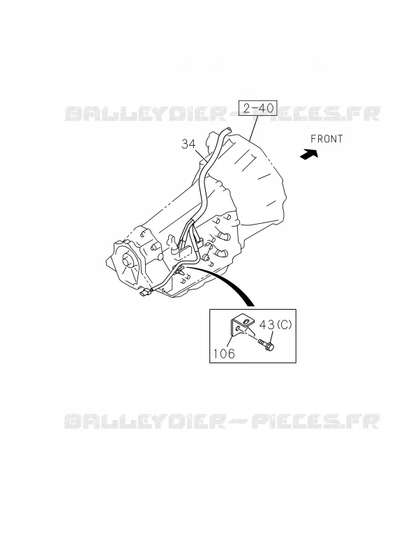 2-49 - Interrupteur d’interdiction boîte de vitesses automatique A/T<br />[249B]A/T 6 SPEED NO.2 Isuzu PICK UP 2019 DMAX CREW CAB 4X4 LONG 3.0L 4JJ1-TCX (LS0)