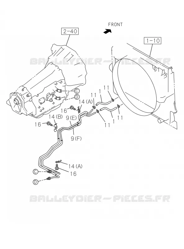 2-53 - SYSTEME DE Radiateur D'HUILE BOITE DE VITESSES A/T<br />[253B]A/T 6 SPEED; 4X2,4X4 4JJ1 Isuzu PICK UP 2019 DMAX CREW CAB 4X4 LONG 2.5L 4JK1-TCS (LKZ)