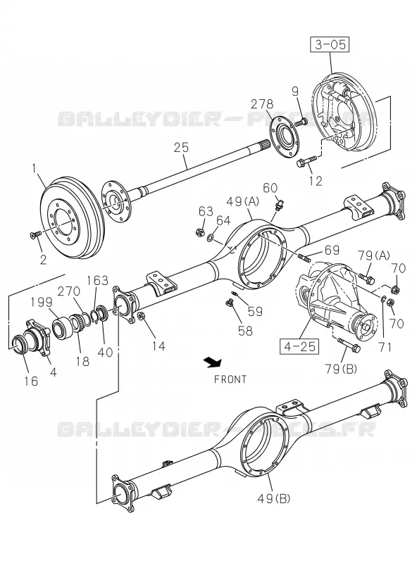4-20 - CARTER DE Pont avant ET ARBRE<br />[420A] Isuzu PICK UP 2019 DMAX CREW CAB 4X4 LONG 3.0L 4JJ1-TCX (LS0)