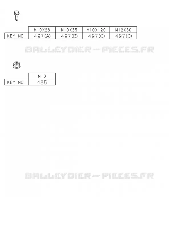 5-01 - Châssis et autres pièces<br />[501A]BOLT,NUT Isuzu PICK UP 2019 DMAX CREW CAB 4X4 LONG 3.0L 4JJ1-TCX (LS0)