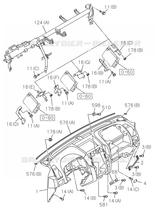 7-40 - Tableau de bord et boîtier<br />[740A]NO.3 Isuzu PICK UP 2019 DMAX CREW CAB 4X4 LONG 3.0L 4JJ1-TCX (LS0)