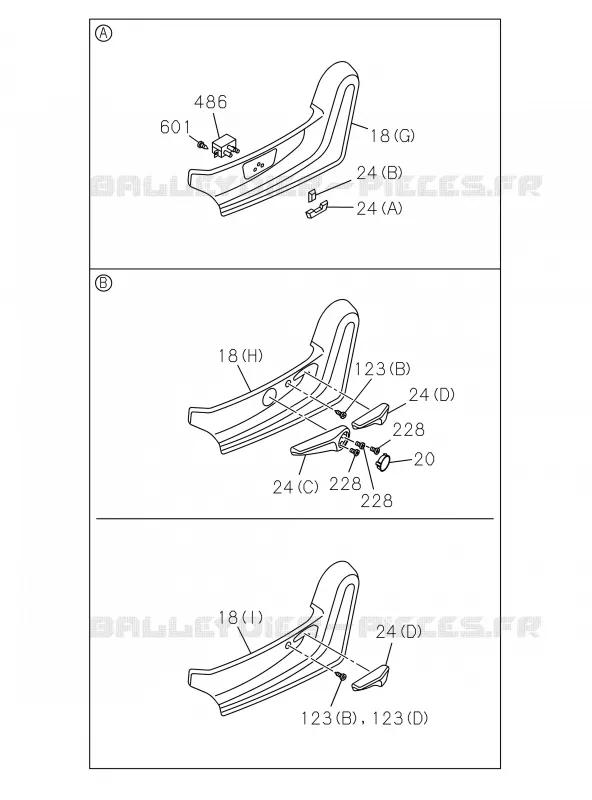 7-50 - Siège avant<br />[750A]RECLINING COVER; LH Isuzu PICK UP 2019 DMAX CREW CAB 4X4 LONG 3.0L 4JJ1-TCX (LS0)